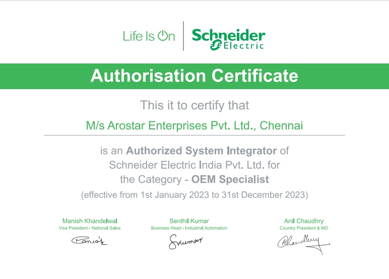 Schneider certificate